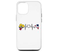 Custodia per iPhone 12/12 Pro Dominican Ecuadorian Heartbeat Ecuador Flag Heritage