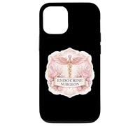 Custodia per iPhone 12/12 Pro Donna Chirurgo Endocrino Caduceo Distintivo Endocrinologia Floreale