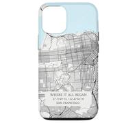 Custodia per iPhone 12/12 Pro Dove tutto è iniziato - Mappa della città di San Francisco