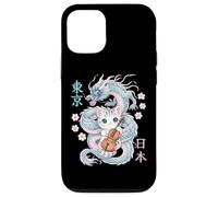 Custodia per iPhone 12/12 Pro Drago giapponese Kawaii Violoncello Cat Music Band Orchestra Anime