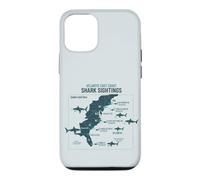 Custodia per iPhone 12/12 Pro East Coast Shark Sightings Cool Map