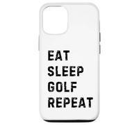 Custodia per iPhone 12/12 Pro Eat Sleep Golf Repeat: Funny Design for Avid Golfers