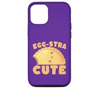 Custodia per iPhone 12/12 Pro Egg-stra Carino Kawaii Egg Tart Pun Foodie