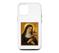 Custodia per iPhone 12/12 Pro Elegante icona cattolica di Santa Rita