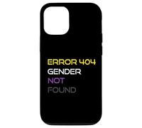 Custodia per iPhone 12/12 Pro Error 404 Gender Not Found Nonbinary Pride Non-Binary Flag