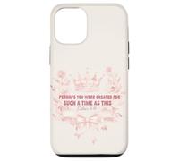Custodia per iPhone 12/12 Pro Ester 4 14 Versi cristiani Corona floreale Regina Fede