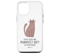 Custodia per iPhone 12/12 Pro Every Good & Purrfect (Gift) is From Above - James 1:17 Cat