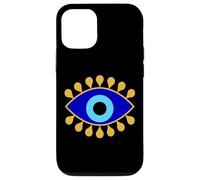 Custodia per iPhone 12/12 Pro Evil Eye in Blue Golden Nazar Protezione come Boho Spiritual