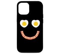 Custodia per iPhone 12/12 Pro Face Eggs And Bacon Ham Breakfast Smile