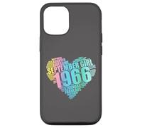 Custodia per iPhone 12/12 Pro Fantastica ragazza del settembre 1966 leggendaria e favolosa 60° cuore