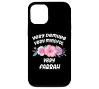 Custodia per iPhone 12/12 Pro Farrah Personalized Very Demure Very Mindful Farrah Name