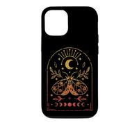 Custodia per iPhone 12/12 Pro Fasi falena della luna Mezzaluna Retro Spirituale