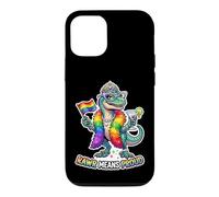 Custodia per iPhone 12/12 Pro Favoloso Rainbow Pride-o-Saurus Rex