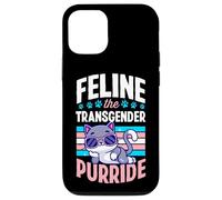 Custodia per iPhone 12/12 Pro Feline The Transgender Purride - Bandiera Transgender Cat Pride