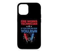 Custodia per iPhone 12/12 Pro Fire Works Technician If Me Run You Run 4th Of July