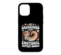 Custodia per iPhone 12/12 Pro Frase bassotto emotional support noodle simpatica