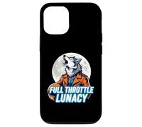 Custodia per iPhone 12/12 Pro Full Throttle Lunacy Howling Biker Wolf Graphic