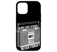 Custodia per iPhone 12/12 Pro Funny 80s Never Forget Cassette Player Geeky Audiophile Gift