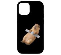 Custodia per iPhone 12/12 Pro Funny Baby Capybara Duct Tape Meme Cute Pup Rodent Humor Art