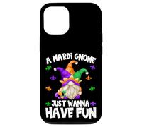Custodia per iPhone 12/12 Pro Funny Gnome For Men Women Who Just Wanna Have Fun Mardi Gras