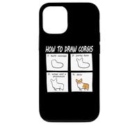 Custodia per iPhone 12/12 Pro Funny How To Draw Pembroke Welsh Corgi Dog Lover