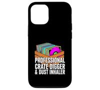 Custodia per iPhone 12/12 Pro Funny Vinyl Record Collector Crate Digger Dust Inhaler