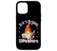 Custodia per iPhone 12/12 Pro Funny Whiskey Dad Gnome Men Quote Its 5 O Clock Somewhere