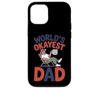 Custodia per iPhone 12/12 Pro Funny World's Okayest Dad Rilassante Divertente Padre