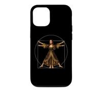 Custodia per iPhone 12/12 Pro Fusione di Leonardo da Vinci: Gioconda e l'uomo vitruviano