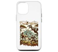 Custodia per iPhone 12/12 Pro Futuristic Dinosaur Battle Sci Fi Action Art Warrior