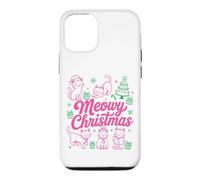Custodia per iPhone 12/12 Pro Gatti Meowy Natale Carino Gatti Natale