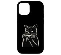 Custodia per iPhone 12/12 Pro Gatto che suona armonica blues musica