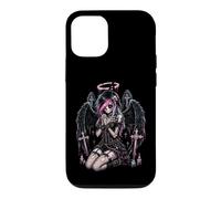 Custodia per iPhone 12/12 Pro Gatto gotico pastello gotico ragazza scheletro emo emo Y2K Style Angel Decay