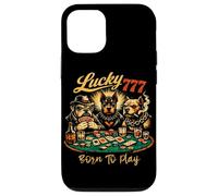 Custodia per iPhone 12/12 Pro Giocatore del poker dei fan del gioco con le carte di gioco del casinò del po