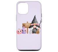 Custodia per iPhone 12/12 Pro Gnomo strega pastello Halloween zucca rosa grafica
