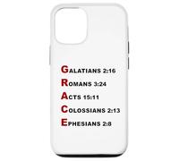 Custodia per iPhone 12/12 Pro GRACE Acrostic - 5 Christian Faith Bible Verse Scriptures