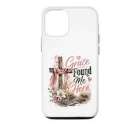 Custodia per iPhone 12/12 Pro Grace Found Me Here, Croce Cristiana Design