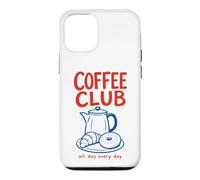Custodia per iPhone 12/12 Pro Grafica del costume da brunch per ragazza Coffee Club Café Espresso