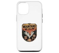 Custodia per iPhone 12/12 Pro Grafica del distintivo Wilderness, The Mountains Are Calling