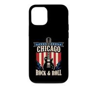 Custodia per iPhone 12/12 Pro Grafica della città della musica rock and roll di Chicago