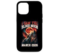 Custodia per iPhone 12/12 Pro Grafica retrò I Saw The Blood Moon 2026 Howling Wolves