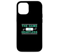 Custodia per iPhone 12/12 Pro Grafica verde acqua chiaro The Game Is Heartless Teal Aqua