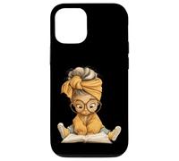 Custodia per iPhone 12/12 Pro Grandi occhiali con grafica per amanti del libro aperto per ragazza carina