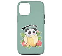 Custodia per iPhone 12/12 Pro Grazioso panda in costume a banana, motivo animali