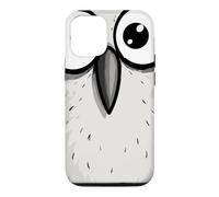 Custodia per iPhone 12/12 Pro Gufo buffo in bianco e nero con grandi occhi