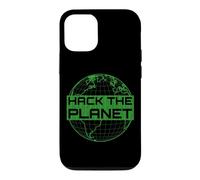 Custodia per iPhone 12/12 Pro Hack the Planet T-Shirt - Design verde per computer hacker