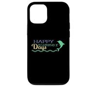 Custodia per iPhone 12/12 Pro Happy Summer Days Delfino Spiaggia Onda Carino Estate Delfini