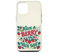 Custodia per iPhone 12/12 Pro Have A Berry Nice Day Retro Strawberry Groovy Aesthetic