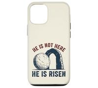 Custodia per iPhone 12/12 Pro He Is Not Here He Is Risen Divertente arrampicata su roccia