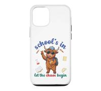 Custodia per iPhone 12/12 Pro Highland Cow Back To School Vibes Scuole In Let Chaos Begin